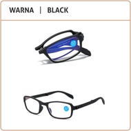 kacamata baca plus auto fokus colore.in anti blueray tr-90 unisex 024 - hitam plus +1.00sd+4.00