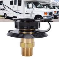 Matybobe RV Water Inlet Flange Brass Thread Pipe 3 Inch for Trailers and RVs (Black)