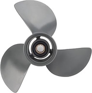 Outboard Propeller, 3-Blade Aluminum Boat Prop 11 1/4 x 13, Marine Engine Propeller Replacement Comp