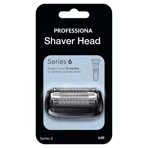 64B Replacent Foil Head Fit For Braun Series 6 Electric Shaver 5018S，5020S，5035S，5049S，5050CS，5762，5