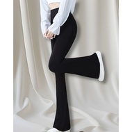 BOOTCUT YOGA KGT Seluar Perempuan Hip-Lifting ICE SLIK SCUBA Pants Wide Legs Yoga Pilates Sport Fitn