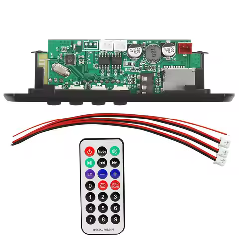 Car FM Audio USB TF MP3 Module 12V Bluetooth 5.0 Amplifier MP3 WMA Decoder PCB Board For Car FM Reco