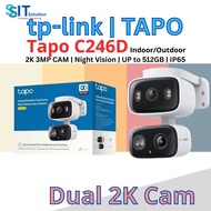 TP-Link Tapo C246D Dual-Lens 2K Indoor Outdoor Pan/Tilt WiFi Camera Smart Tracking IP65 Smart Night 
