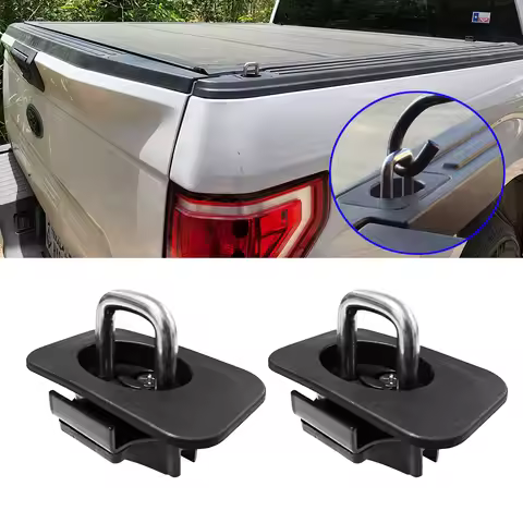 1Pair Pickup Tie Down Anchor Retractable Truck Bed Top Side Wall D Ring Clip Hook For Ford F150 98-1