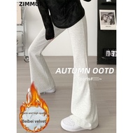 Fleece-Fleece Micro-Flared Pants Women Autumn Winter Fleece-Fleece-Fleece-Fleece