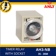 ANLY AH3-NB Timer Relay (220VAC 3S-30M) with Socket