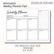 Estudio | Minimalist A4 Weekly Planner Pad