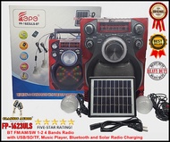 High Performance FEPE FP-1623ULS-BT FM/AM/SW 1-2 4 Bands Radio with USB/SD/TF, Music Player, Bluetooth and Solar Radio Charging Super Heavy Duty, Reliable and Original