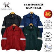 SIZE XS - 5XL TK SAFETY JACKET TEBAL / WORKING JACKET / SLEEVE BUTTON / CLOTHES 3700 & 3800 SERIES 2