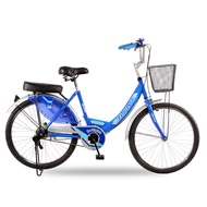 (ครบชุดใช้งานคุ้ม!) จักรยานแม่บ้าน 24 นิ้ว Turbo Delight Full Option พร้อมเบาะซ้อน ตะกร้า ขาตั้งคู่