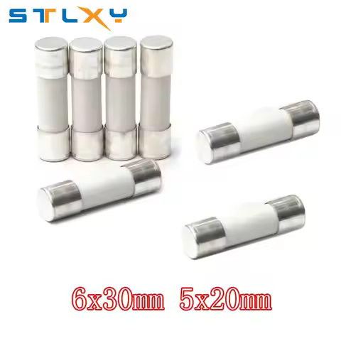 10pcs Fast blow Ceramic Fuse 5mm x 20mm 6x30 T 0.5A 1A 2A 3A 4A 5A 6A 8A 10A 13A 15A 16A 20A 30A 250