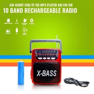 COD KUKU Rechargeable AM/FM Bluetooth Radio with USB/SD/TF MP3 Player AM-068BT