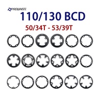 PROWHEEL ROAD Bicycle Chainring 110/130BCD 34/39/50/53T Sprocket 8/9/10/11 Speed Chainwheel for Double Speed Crank Arms