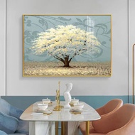 Fortune tree crystal painting Dining room wall painting doorway Entrance hall hanging painting