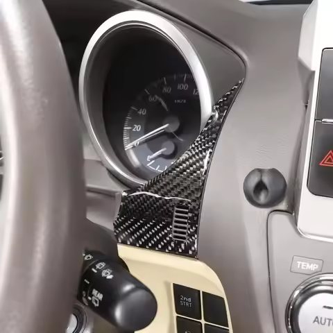 For Toyota Land Cruiser Prado FJ150 2010-17 Soft Carbon Fiber Car Dash Board Both Sides Frame Cover 