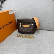 LV M82335經典Mini Bumbag Monogram帆布肩背包 斜背包