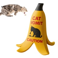 someryer|  Banana Peel Design Sign Sturdy Cat Warning Sign Quirky 3d Banana Peel Cat Vomit Caution S