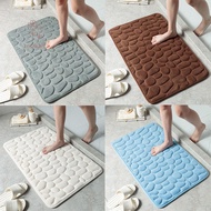 SHOUKEY Bath Mat Washable Carpets Bathtub Non-slip Cobblestone Embossed