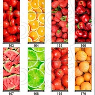 Refrigerator Stickers 1 Door And 2 Door Motif Fruit 02 / Wallpaper 3