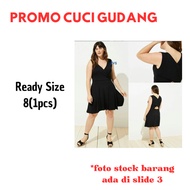 DW039 L*FT Flare Wrap Back Dress ~ Black