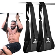 DMoose Fitness Hanging Ab Straps for Pull Up Bar & Core Strength Training - Thick Padded Arm Strap f