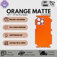 Skins Orange Matte Crystalline 3M For iP Series