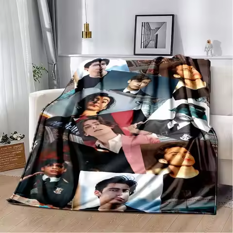 Aidan Gallagher Number Five Actor Blanket Flannel Fall and Winter Warm Plush Throw Blankets for Bed 