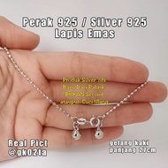 Gelang Kaki Merica Perak 925 Asli Gelang Kaki Perak 925 Gelang Kaki Perak Asli Gelang Kaki Biji Lada