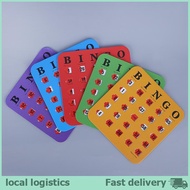 H&Z 5pcs Bingo Game Card Easy-Read With Sliding Windows Reusable Logical Thinking Ability Game Bingo