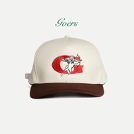 GOERS STUDIO 5-panel Hat "Love Letter" - Cream white & brown