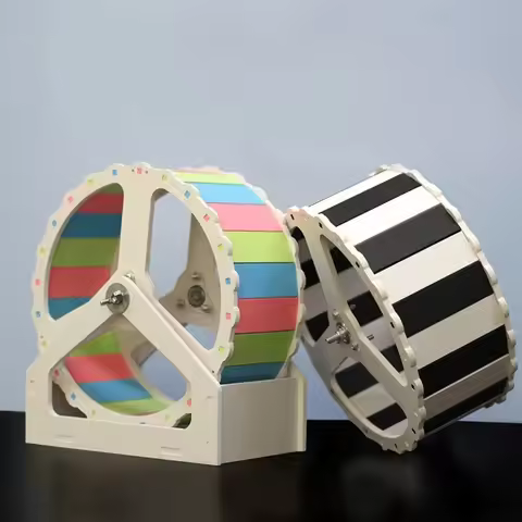 Durable Plastic Hamster Running Wheel Silent Colorful Rodent Running Wheel 21cm Stable Base Pet Hams