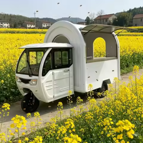16ft Street BBQ Food Kiosk Catering Vending Cart Food Truck Mobile Kitchen for Park
