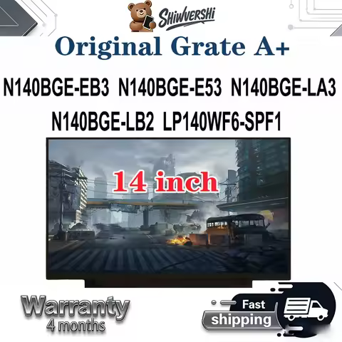 Original New A+ 14 inch Slim Laptop Lcd Screen Panel N140BGE EB3 N140BGE E53 N140BGE LA3 N140BGE LB2