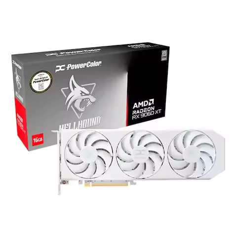 Powercolor Radeon Rx 9060 Xt Hellhound Spectral White Oc D6 16Gb Dataland