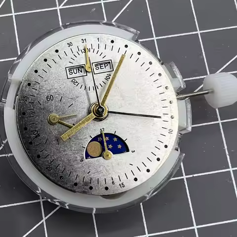 Mechanical Movement Shanghai 7750 Moon Phase Replacement at 6 OClock for ETA7751 7750