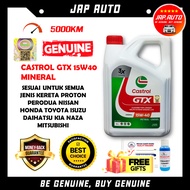 Genuine Mineral Engine Oil Fluid Castrol GTX 15W-40 15W40 15W 40 4L Minyak Hitam Original Enjin Petr