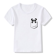 New Summer Fashion Children funny cartoon tee animal print pocfunny cartoon pocket panda/yoda/lilo stitch/dinosaur/Tweety Birdket panda/yoda/lilo stitch/dinosaur/Tweety Bird Tops Kids' T Shirt