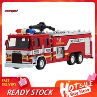 SUN_ Ladder Truck Toy Water Spray Fire-truck Toy Realistic Fire Truck Toy with Music Light 1 32 Scale Miniature Vehicle Perfect Birthday Gift for Boys and Girls Working Water