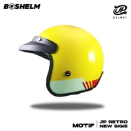 Helm Retro Half Face JP Bigie Combi Yellow Helm Full Face