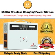 7Star 1500W Wireless Fast Charging Portable Power Station Output Emergency Power Supply Powerbank Ge