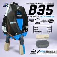 Sunflex B35 Blue Black Rubber Sportive Bet Table Tennis Bat