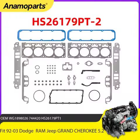 Engine Part Head Gasket Set Fit 5.2 L For 98-03 Dodge B2500 B3500 Dakota Durango Ram 1500 Jeep Grand