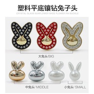 Ultra-Light Flat Rabbit Toe Shoes Flower Buckle diy Hole Shoes Decoration Rabbit Buckle Shoes Clothi