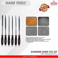 NEW Kikir Mini Set 6pcs Kikir Gorok Kikir Mini Emas KIKIR BESI PLAT - BULAT - KOTAK - SEGITIGA - SET