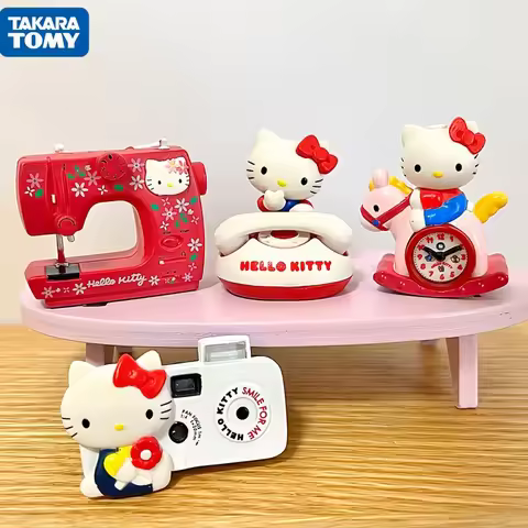 Takara Tomy Sanrio Hello Kitty 50th Anniversary Gashapon Miniature Pendant Camera Alarm Clock Authen