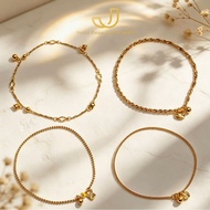 916 Gold Anklet | Gelang Kaki Emas 916 | Elegant Fashion Design | Women's Gold Jewellery