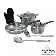 ‼️ Free Gift ‼️ IGozo Branded 8 in 1 Value Set 304 Stainless Steel Cookware Wonder Set