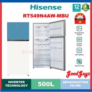 HISENSE RT549N4AW-MBU 2 Door Inverter 500L / Two Door / Inverter (RT549N4AW)