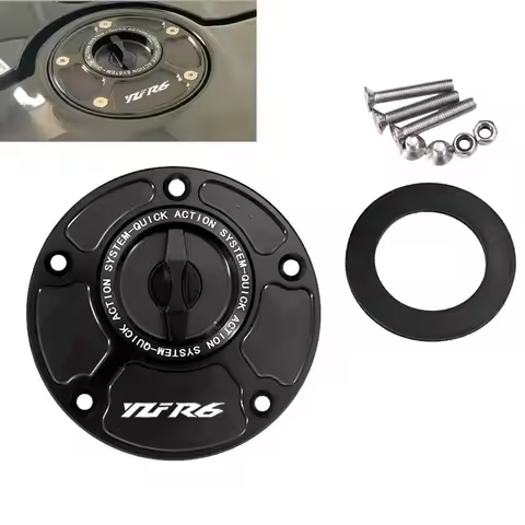 Motorcycle CNC Aluminum Accessories Fuel Tank Cap For YAMAHA R3 R6 YZF R3 2015-2025 YZF R6 1999-2025