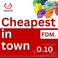 FDM 3D Printing Services RM 0.10/g [Cheapest in Town]